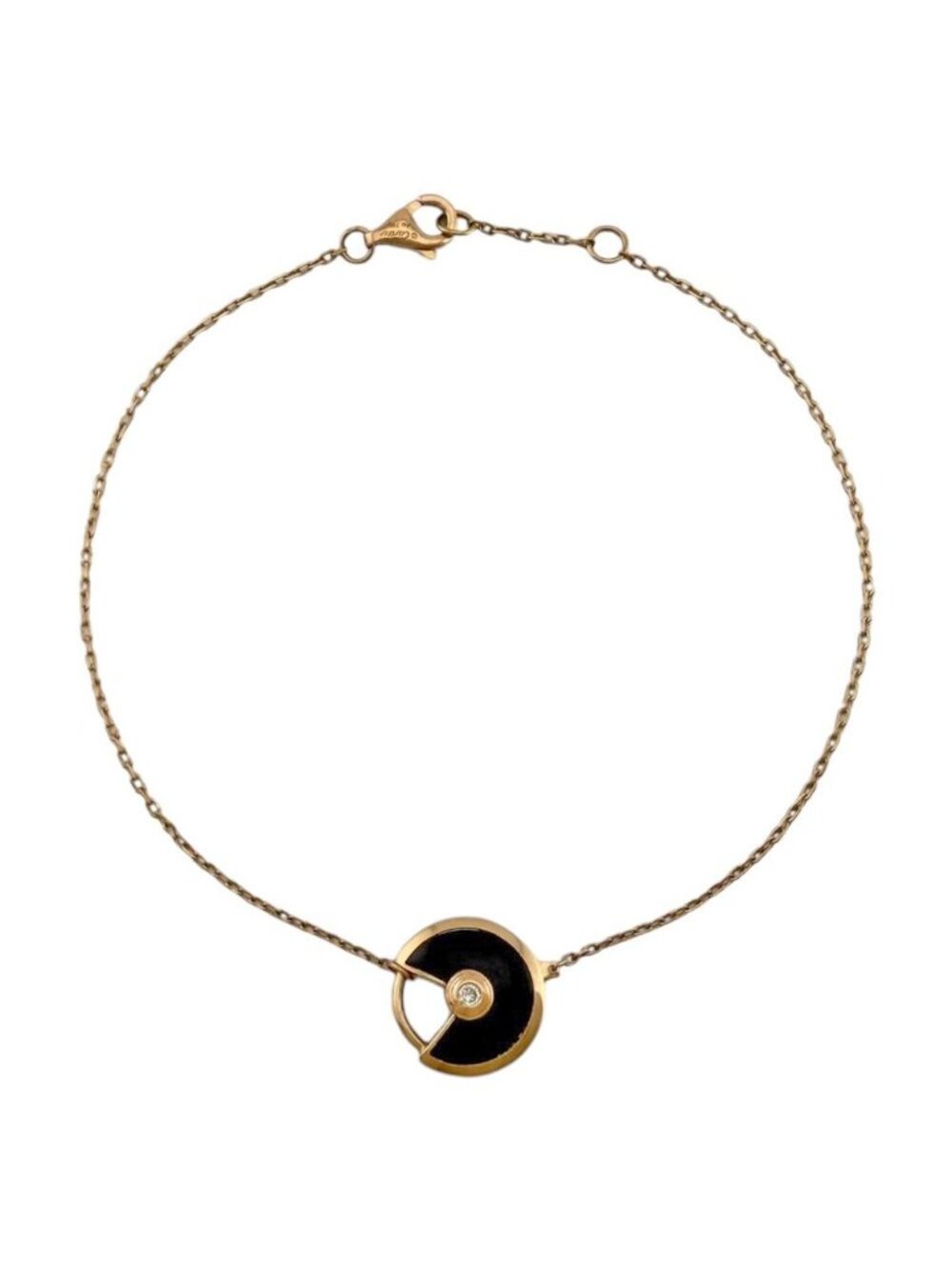 Cartier Amulet Bracelet 18k Gold Onyx